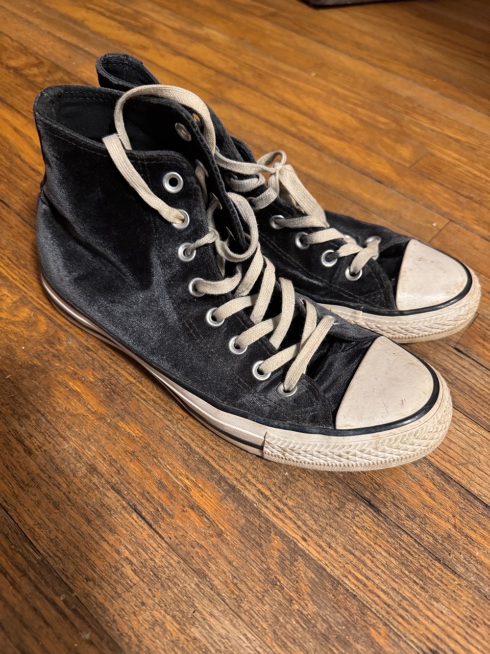 Converse Black High-Top Canvas Sneakers with White Accents - Picture 3 of 6